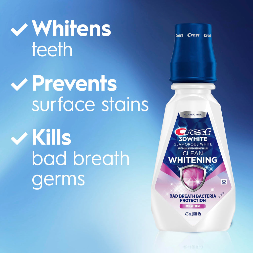 Crest 3D White Glamorous White Mouthwash Arctic Mint

