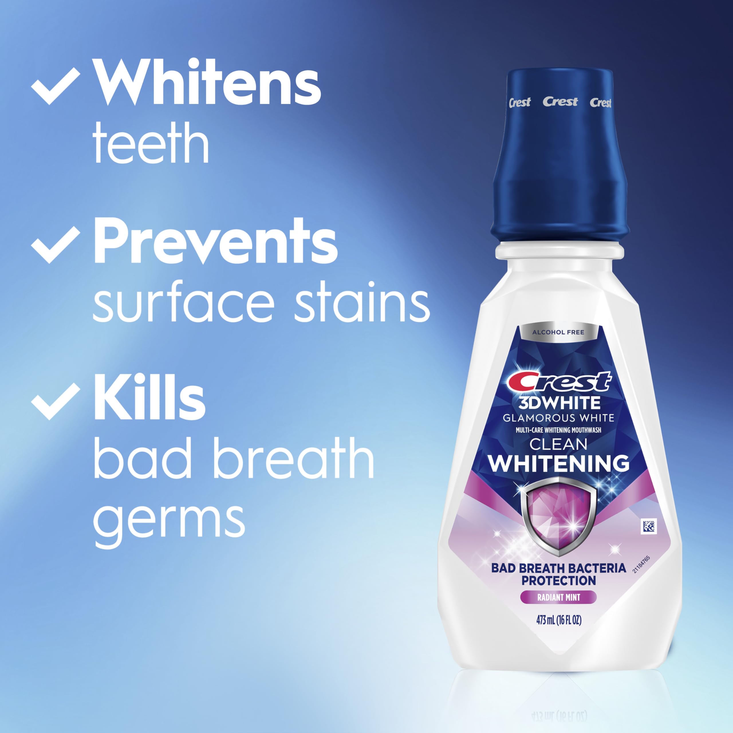 Crest 3D White Glamorous White Mouthwash Arctic Mint

