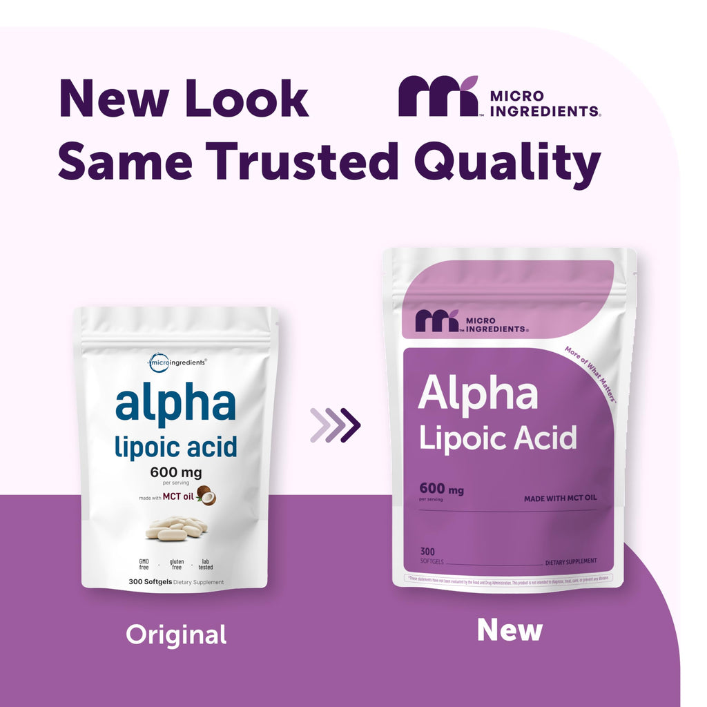Micro Ingredients Alpha Lipoic Acid Softgels with MCT Oil

