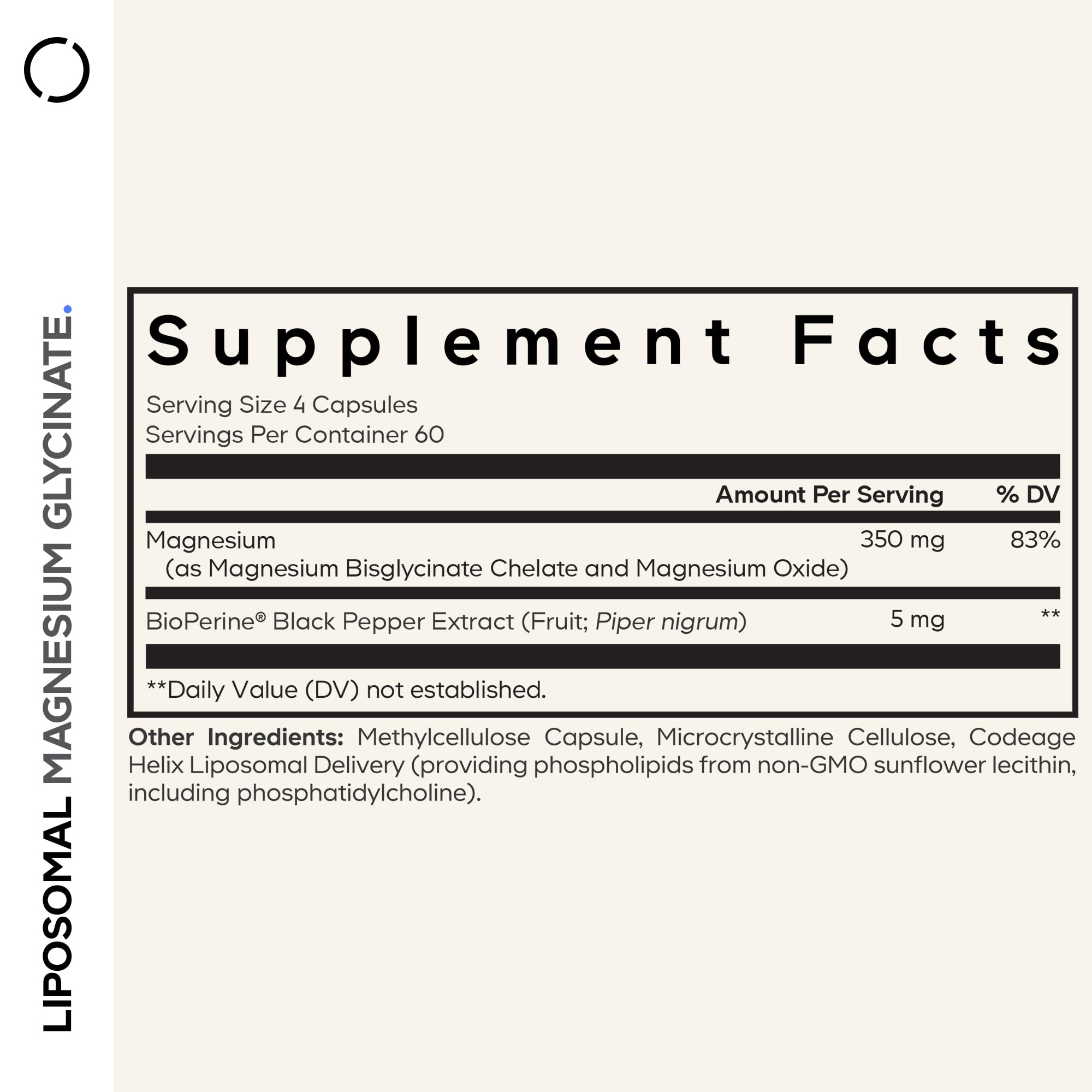 Codeage Liposomal Magnesium Glycinate with BioPerine

