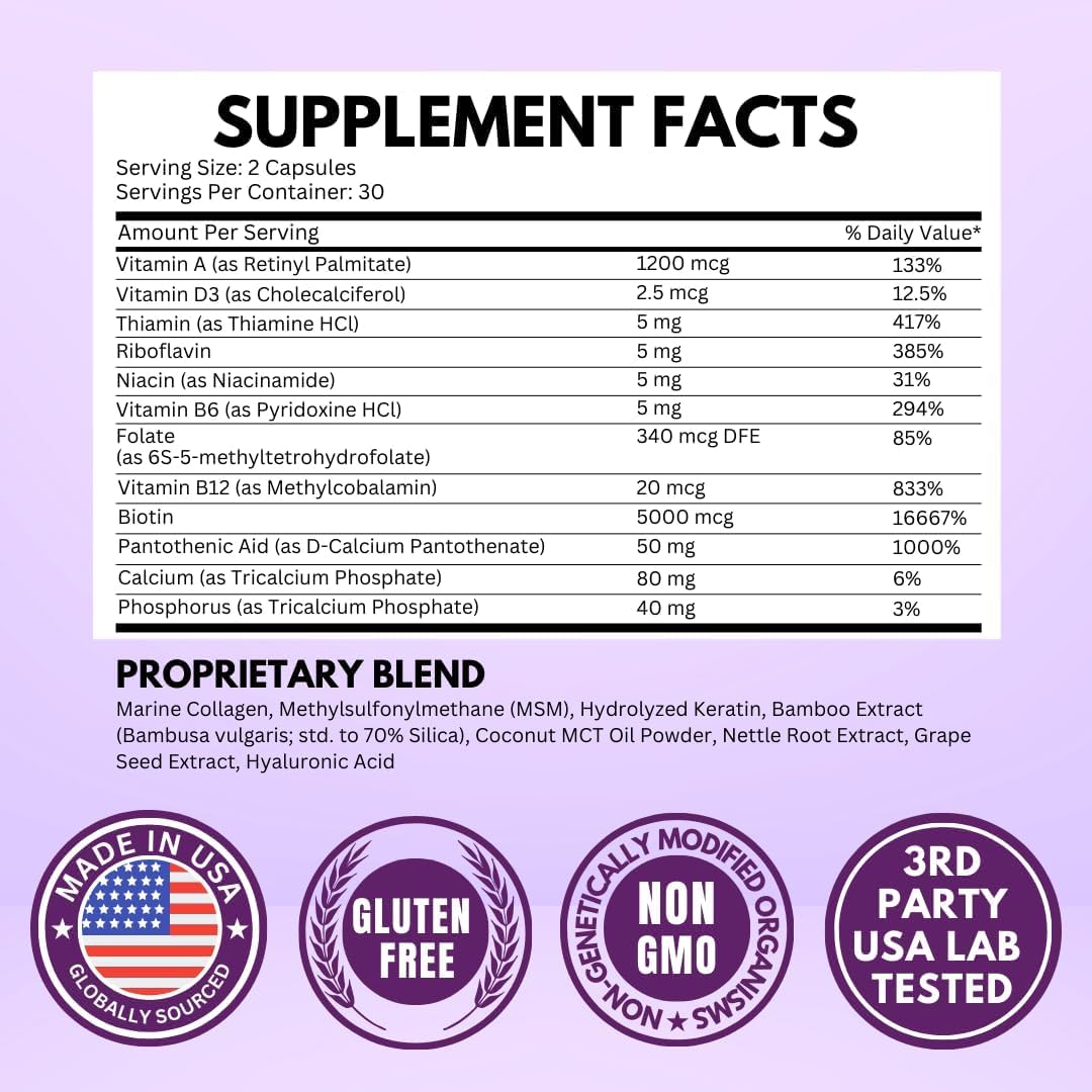 Vitboost Biotin Hair Growth Vitamins USA Made

