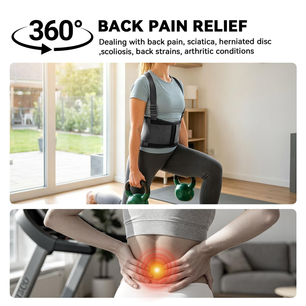 Work Back Brace for Men and Women Adjustable Back Support

