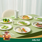 JOLLY CHEF Compostable Heavy-Duty Plates Sugarcane Fiber

