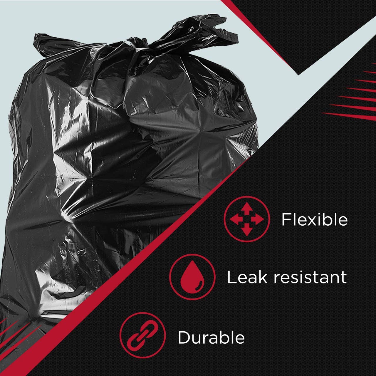 Tasker 55 Gallon Heavy Duty Trash Bags | Contractor Grade

