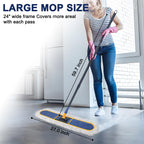 Commercial Dust Mop 59-Inch Handle with Reusable Pads

