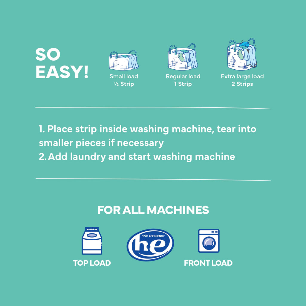 Tru Earth Compact Dry Laundry Detergent Sheets Eco-Strips

