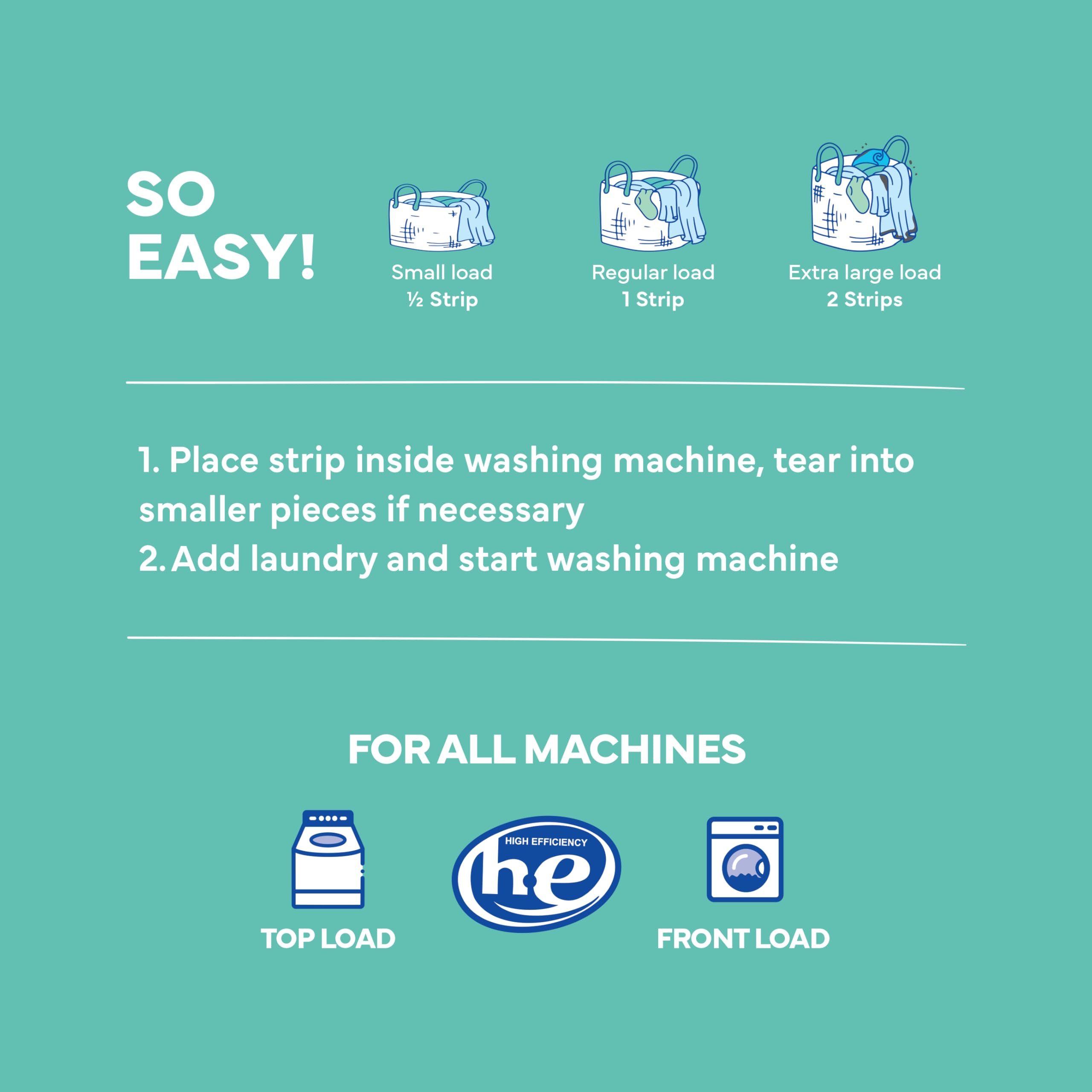 Tru Earth Compact Dry Laundry Detergent Sheets Eco-Strips

