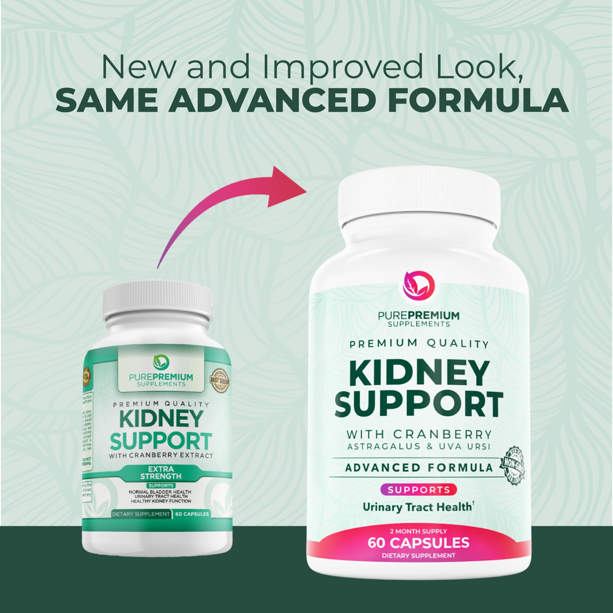 PurePremium Kidney Support - Cranberry & Astragalus Detox

