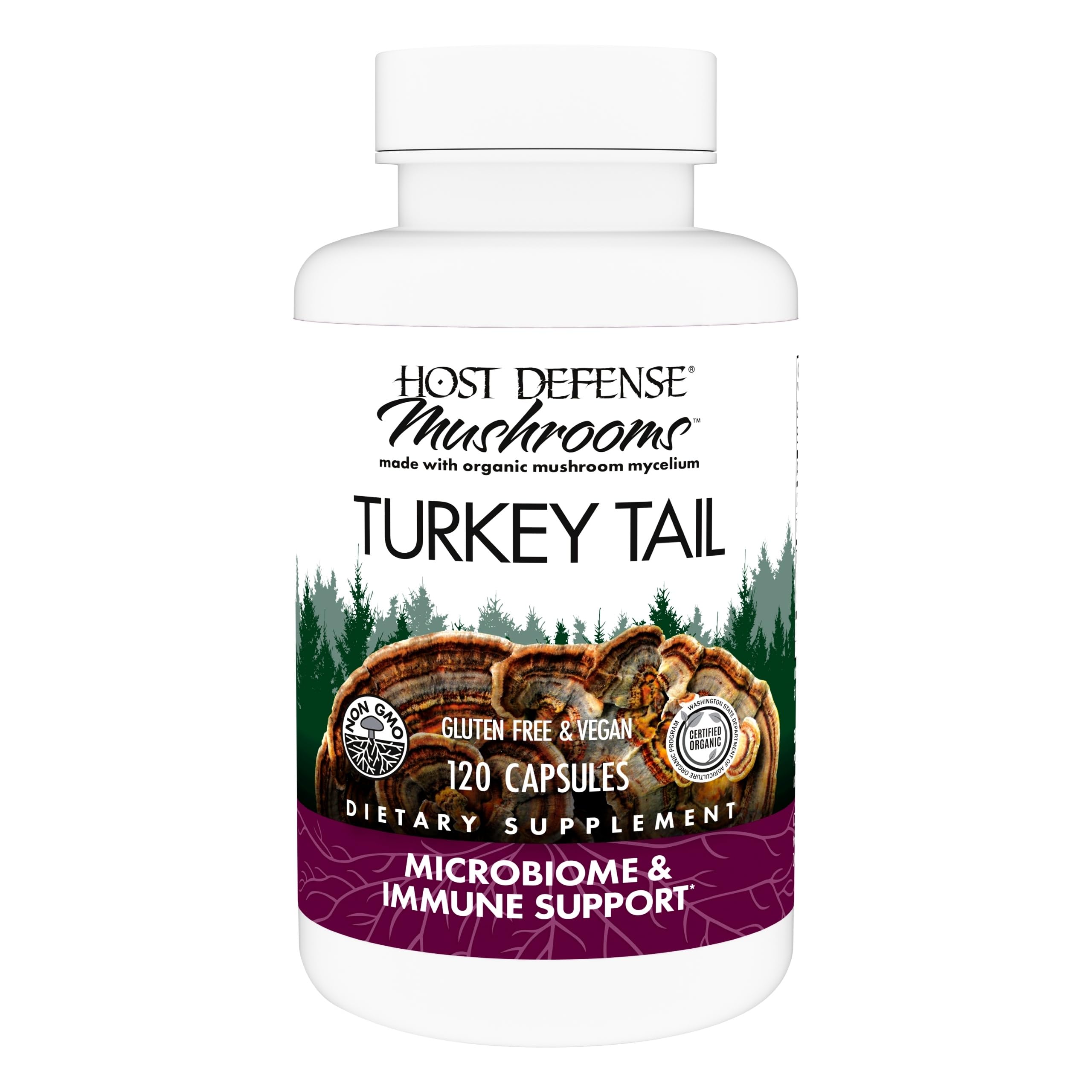 Host Defense Turkey Tail Capsules Digestive Health

