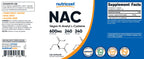 Nutricost NAC 600 mg Capsules | N-Acetyl L-Cysteine

