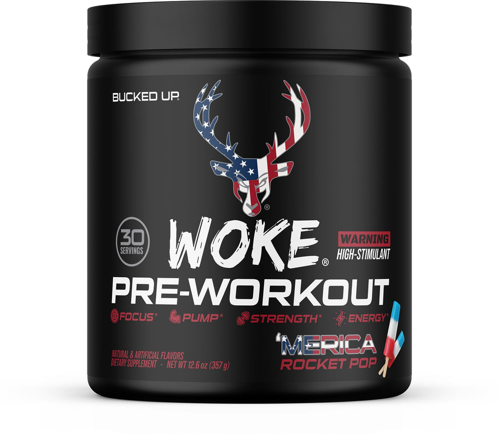 Bucked Up Woke High Stim Pre Workout | Focus & Pump

