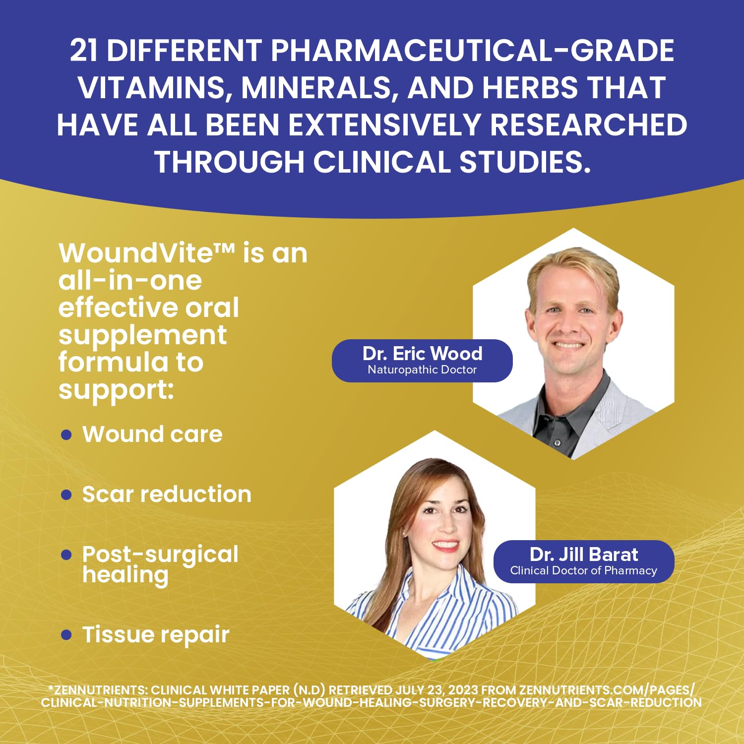 WoundVite Pre & Post Surgery Support by Zen Nutrients

