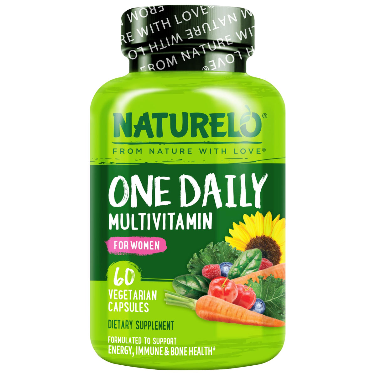 Naturelo One Daily Women’s Multivitamin – Vegan Whole-Food, Non-GMO, Gluten Free