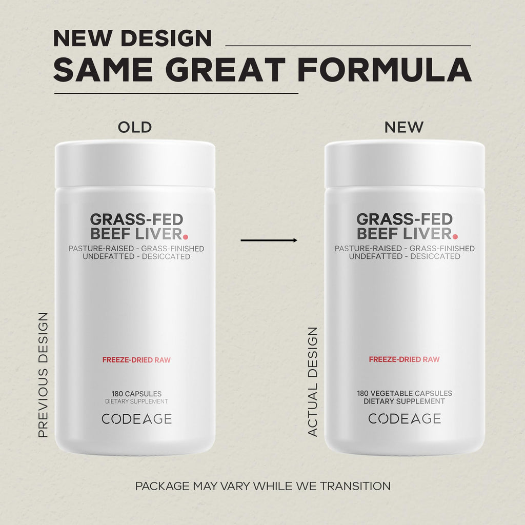 Codeage Grass-Fed Beef Liver Supplement - 180 Capsules

