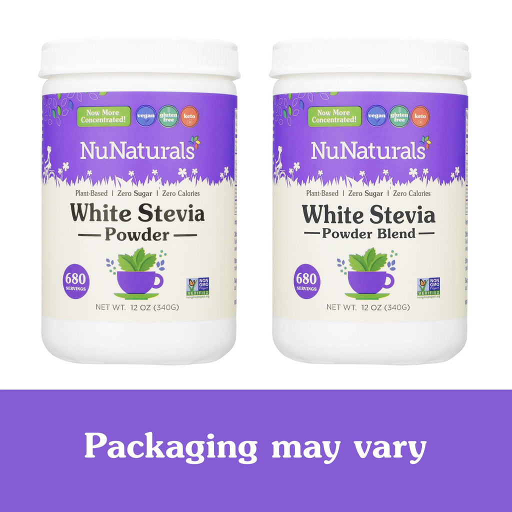NuNaturals White Stevia Powder Blend Zero Calorie

