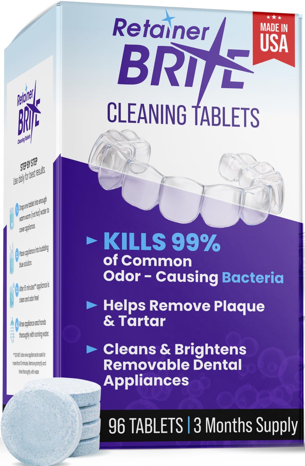 Retainer Brite Cleaning Tablets for Dental Appliances

