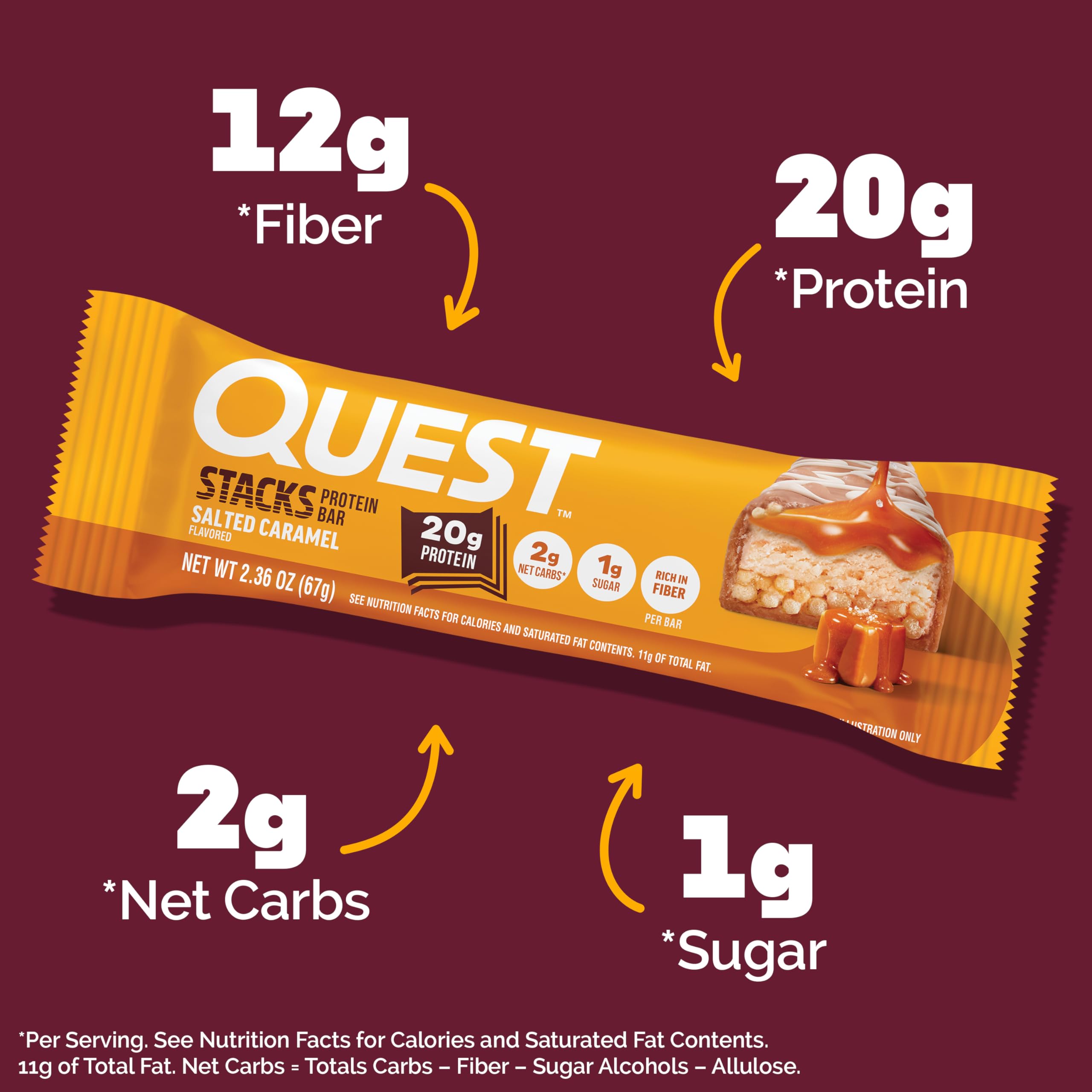 Quest Stacks Protein Bars - Gluten Free, 20g Protein


