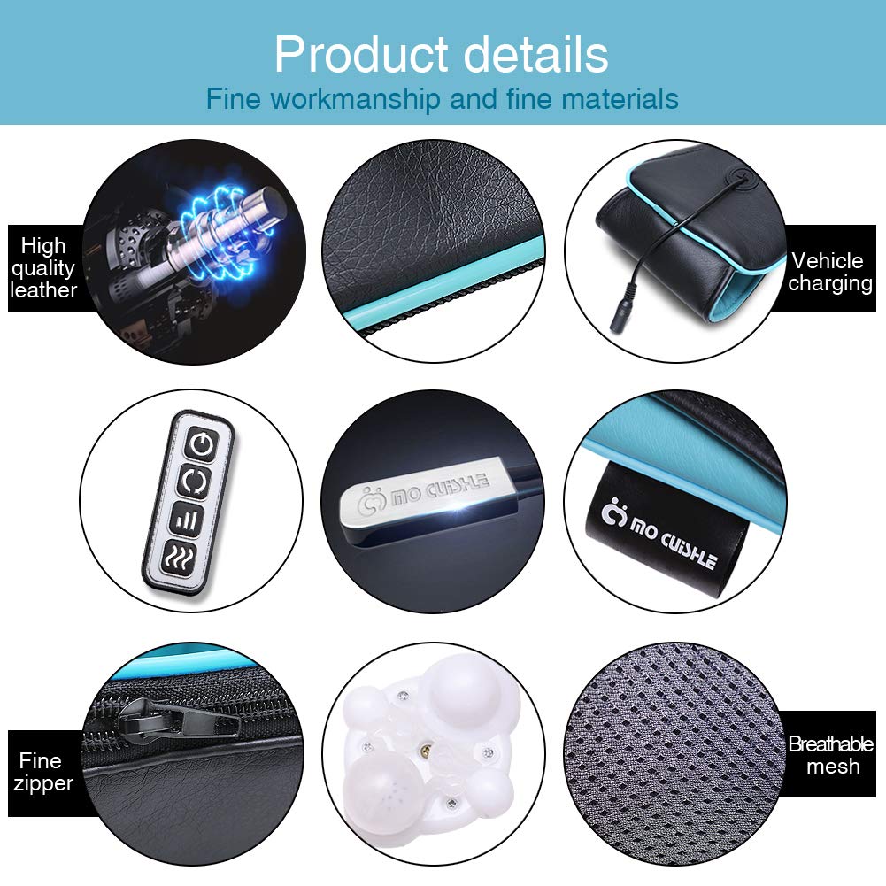 Mo Cuishle Shiatsu Massager with Heat | Deep Tissue Kneading

