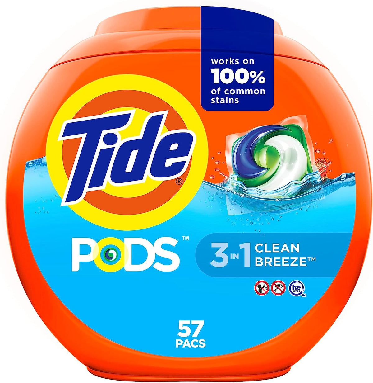 Tide PODS Laundry Detergent Pacs, 3-in-1, HE Compatible