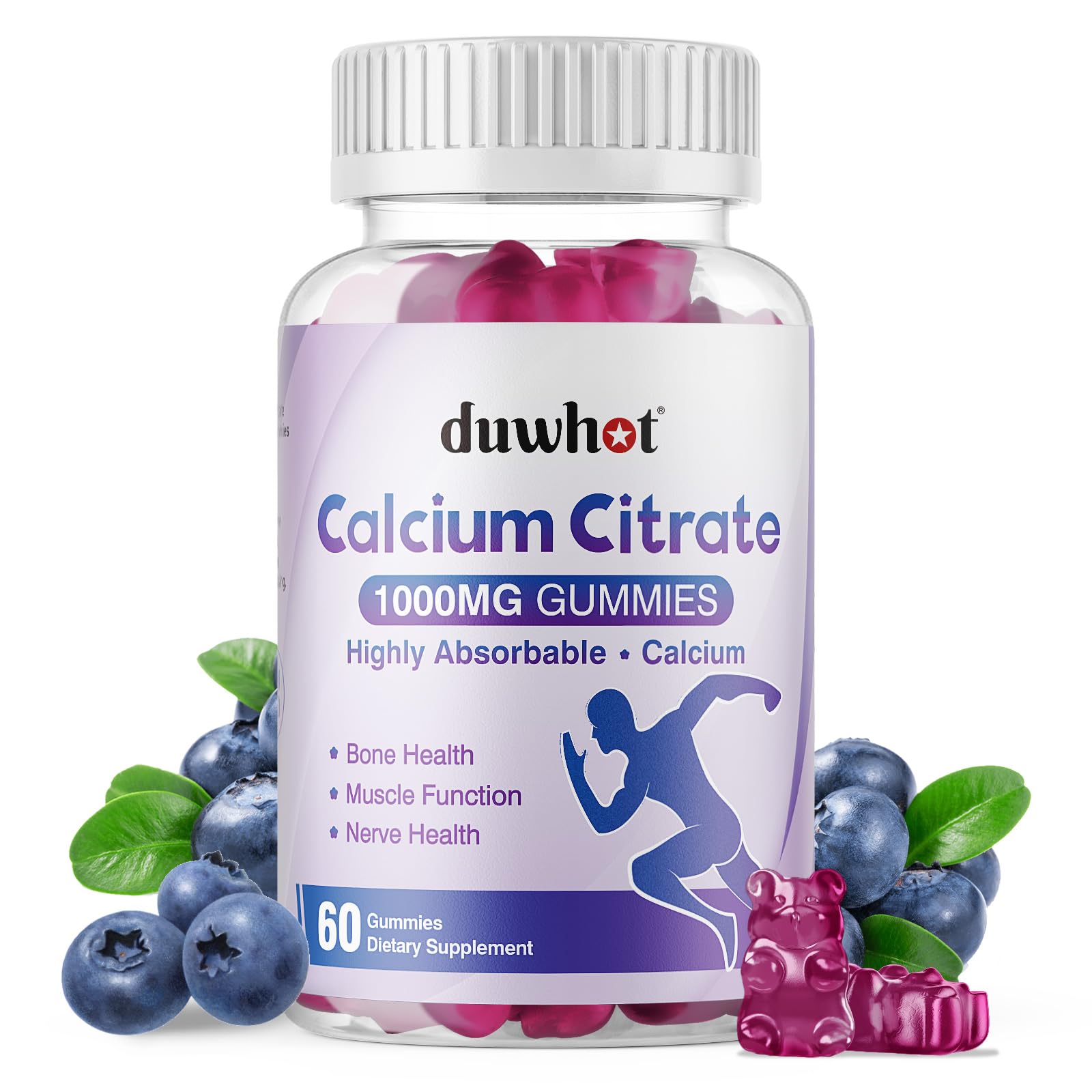 Calcium Citrate Gummies 1000mg by duwhot for Bone & Muscle

