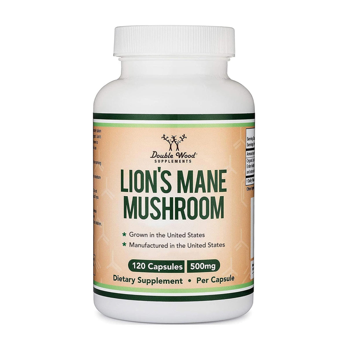 Lion’s Mane Mushroom Capsules by Double Wood | Focus Support

