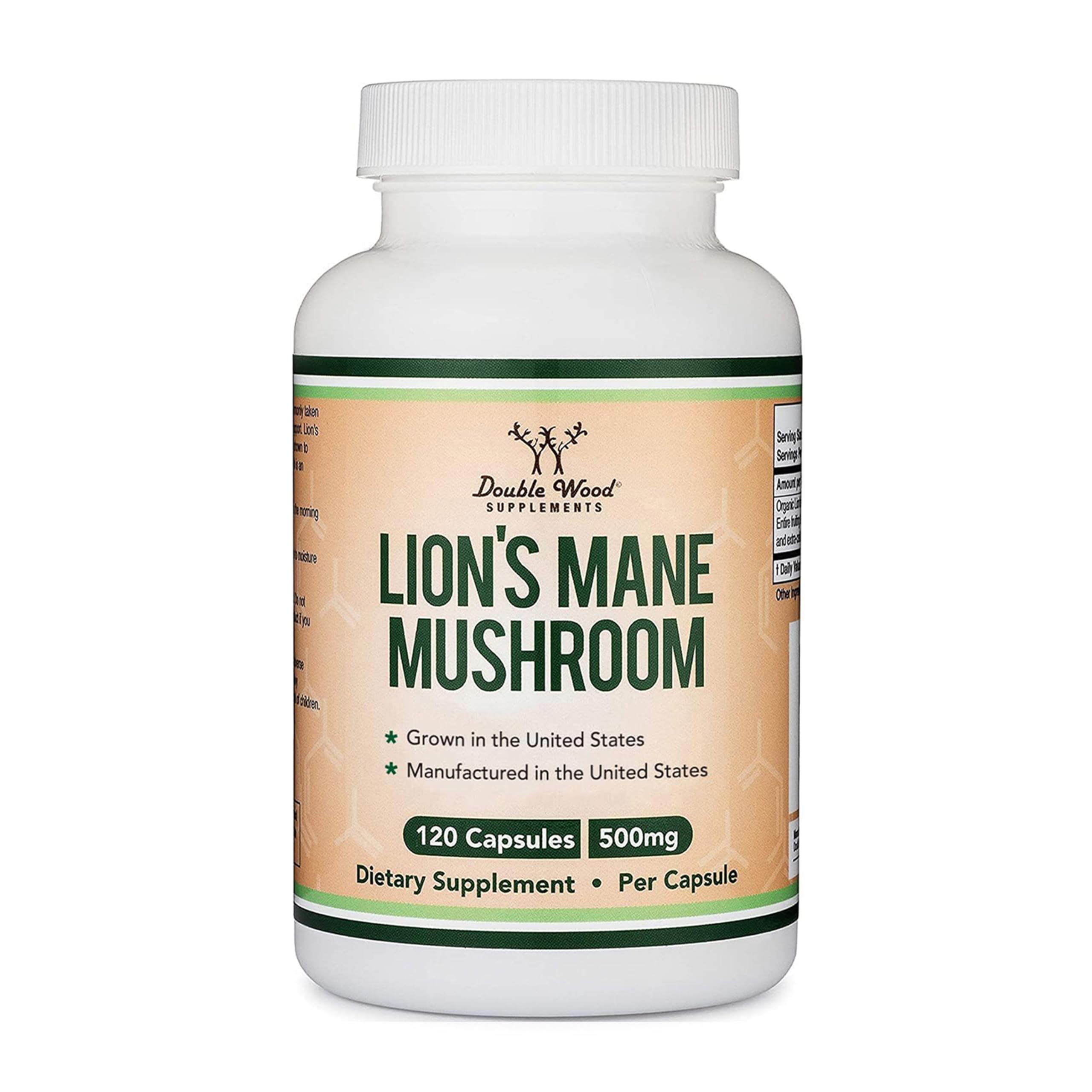 Lion’s Mane Mushroom Capsules by Double Wood | Focus Support

