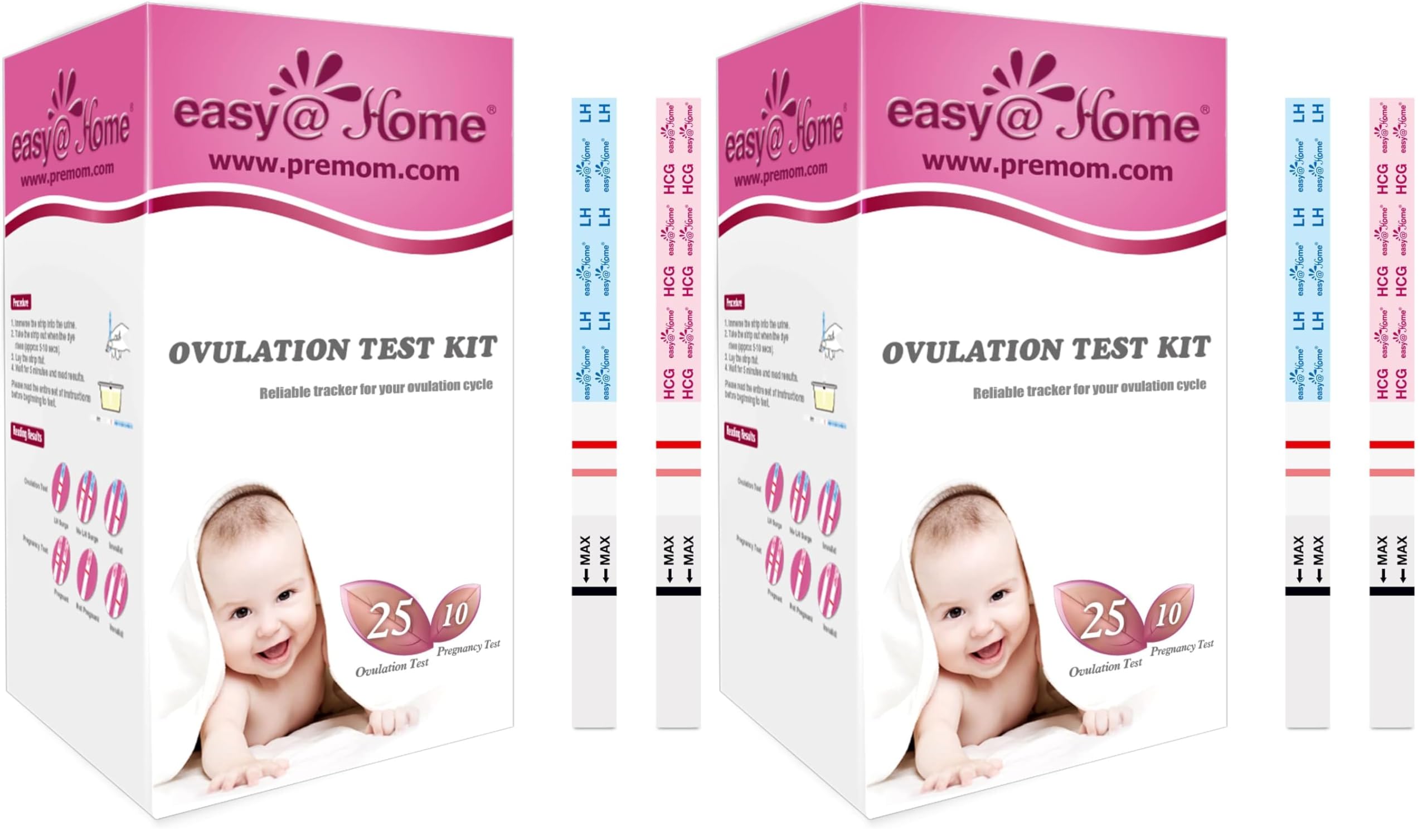 Easy@Home Ovulation & Pregnancy Test Strips Kit