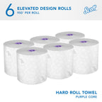 Scott Professional Hard Roll Towels - White | Purple Core Compatible

