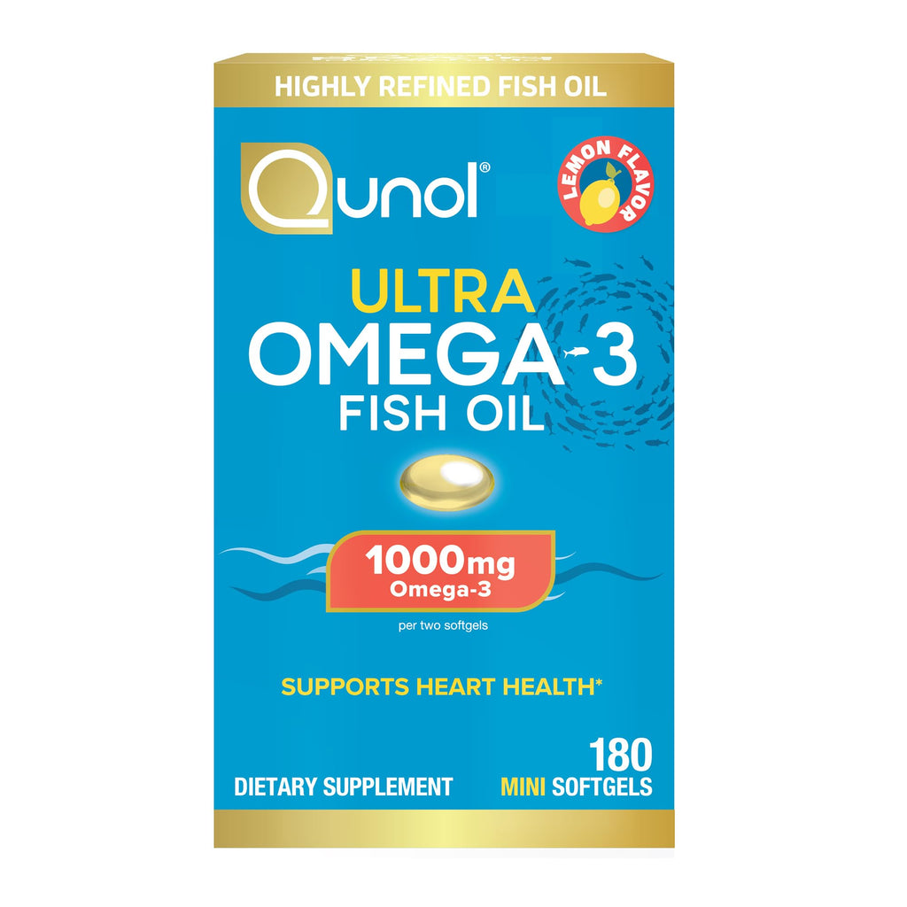 Qunol Fish Oil Omega-3 Softgels for Heart Health

