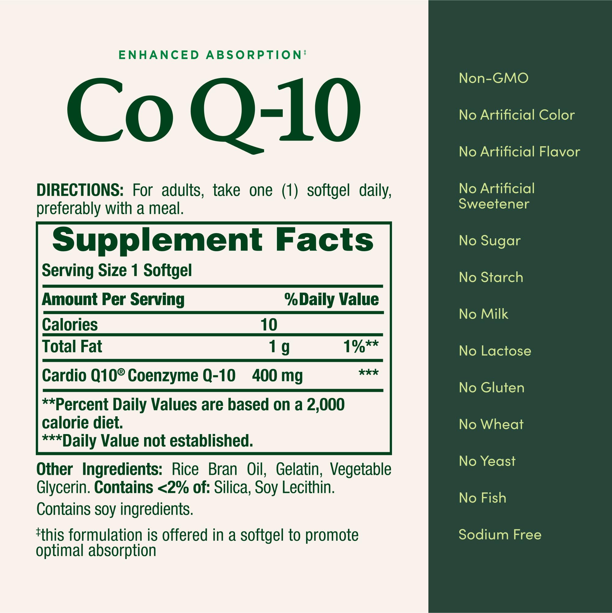 CoQ-10 400 mg Softgels - Nature's Bounty

