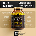 Maju Black Seed Oil Capsules | Cold Pressed 2% Thymoquinone

