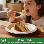 Compostable Sugarcane Paper Plates Heavy-Duty


