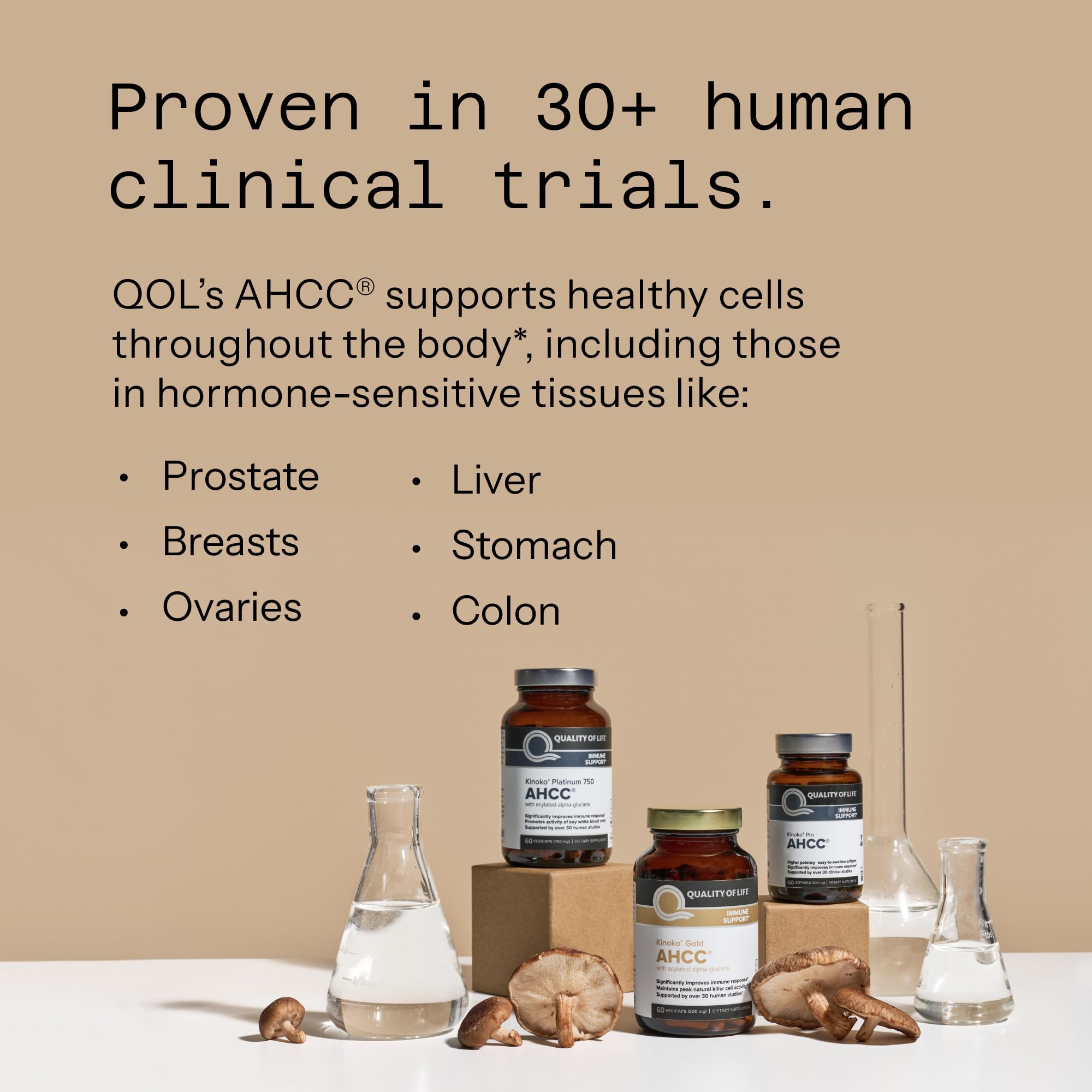 Quality of Life Kinoko Platinum AHCC Immune Support

