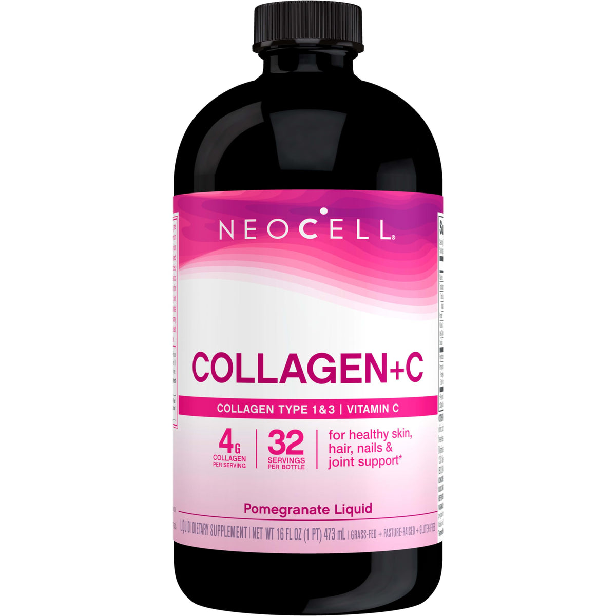 NeoCell Liquid Collagen Peptides - Pomegranate Flavor, 16 fl oz