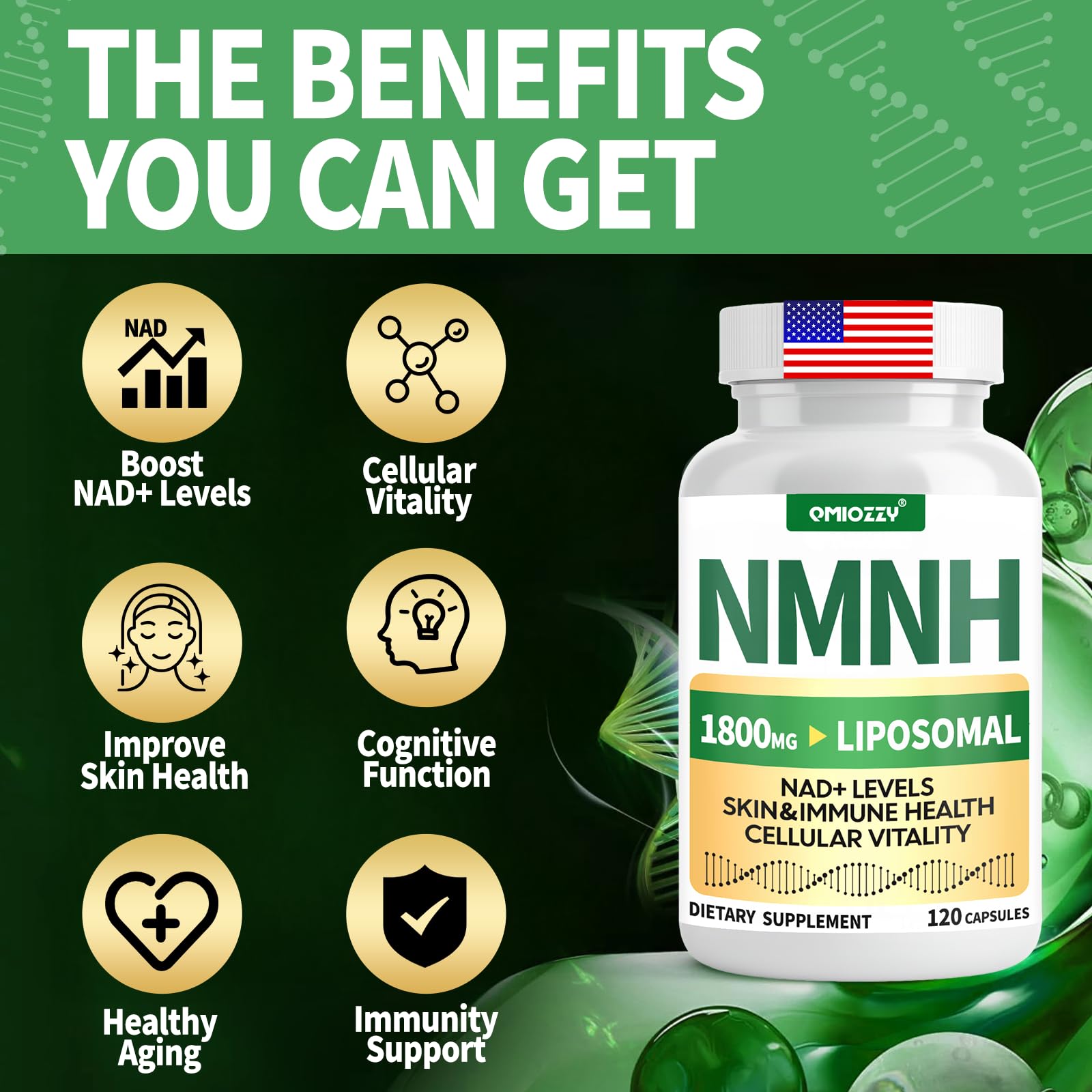 NMNH NMN Supplement with Liposomal Resveratrol & NR

