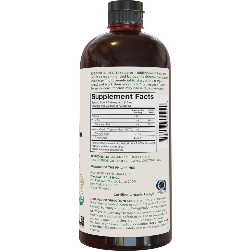 Viva Naturals Organic MCT Oil – Keto & Paleo Friendly

