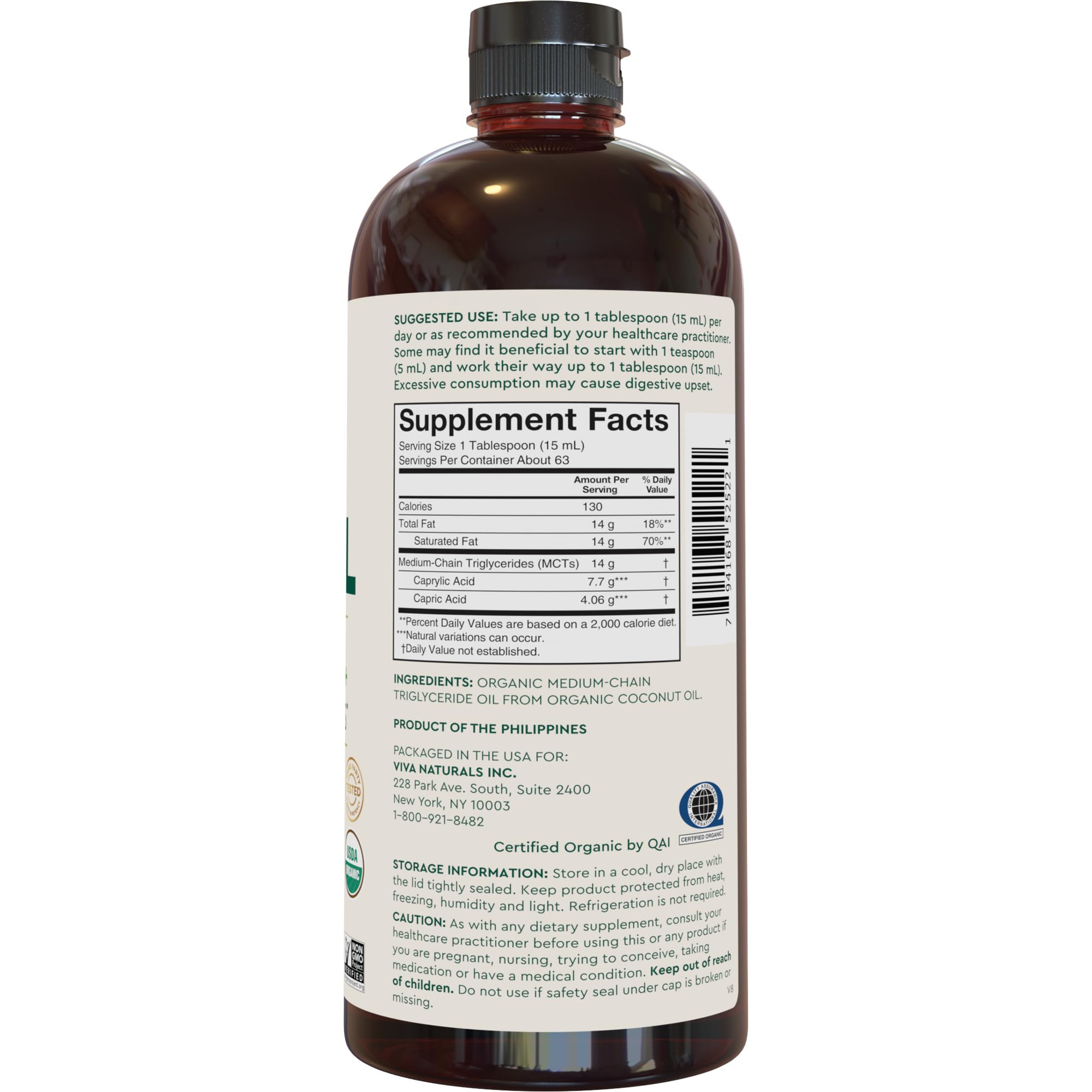 Viva Naturals Organic MCT Oil – Keto & Paleo Friendly

