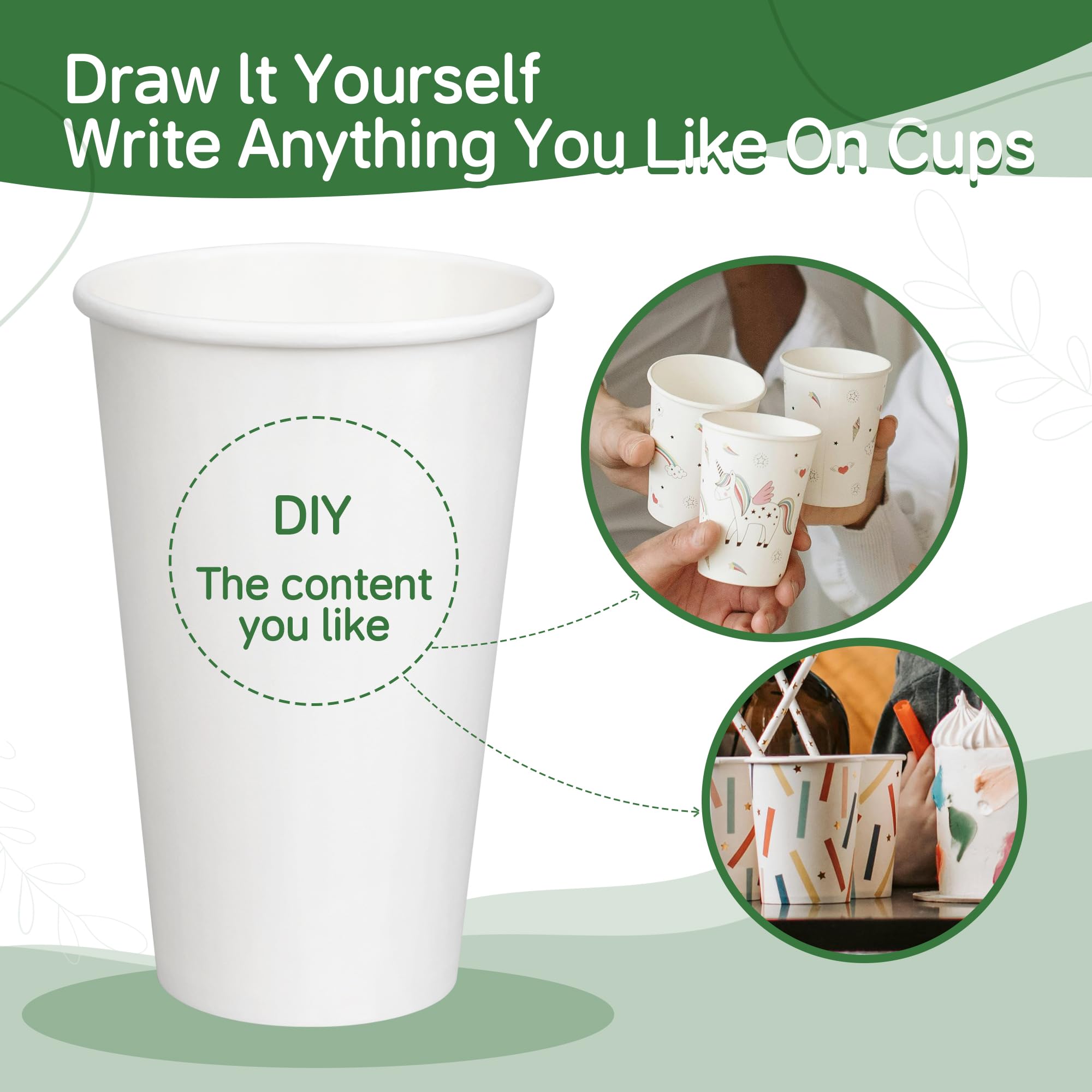 Disposable Paper Cups for Hot Beverages | Rolled Rim

