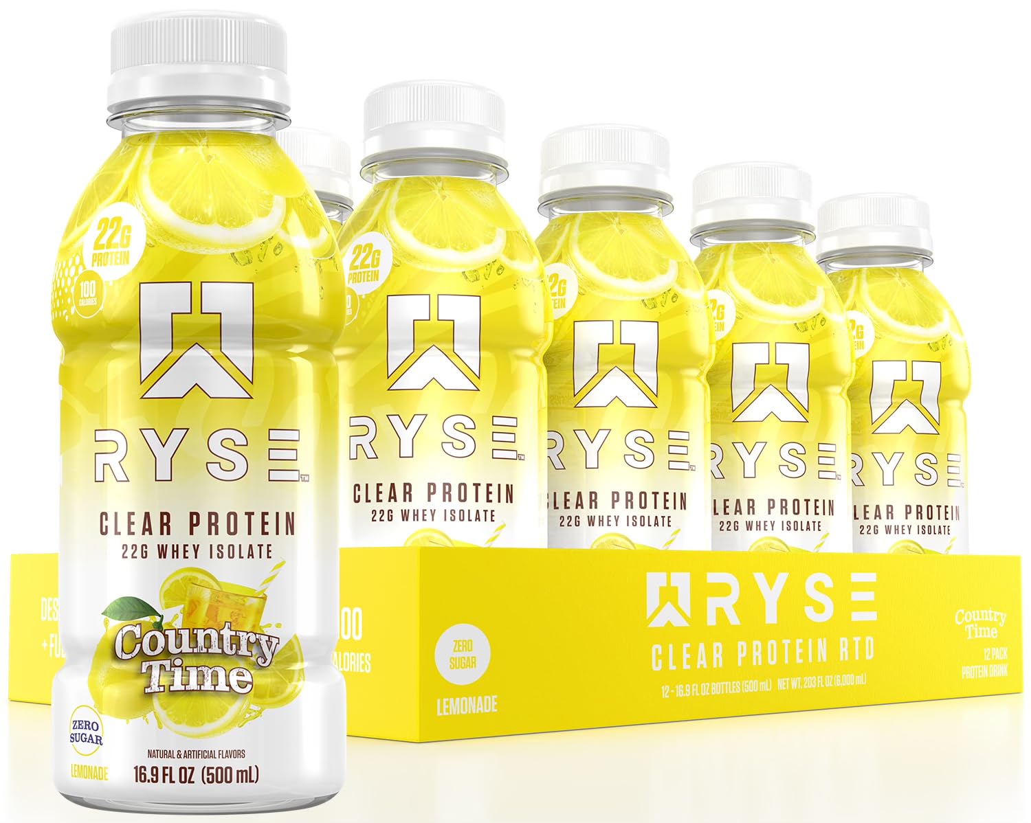 RYSE Clear Protein Drink - 22g Whey Isolate, Sugar-Free