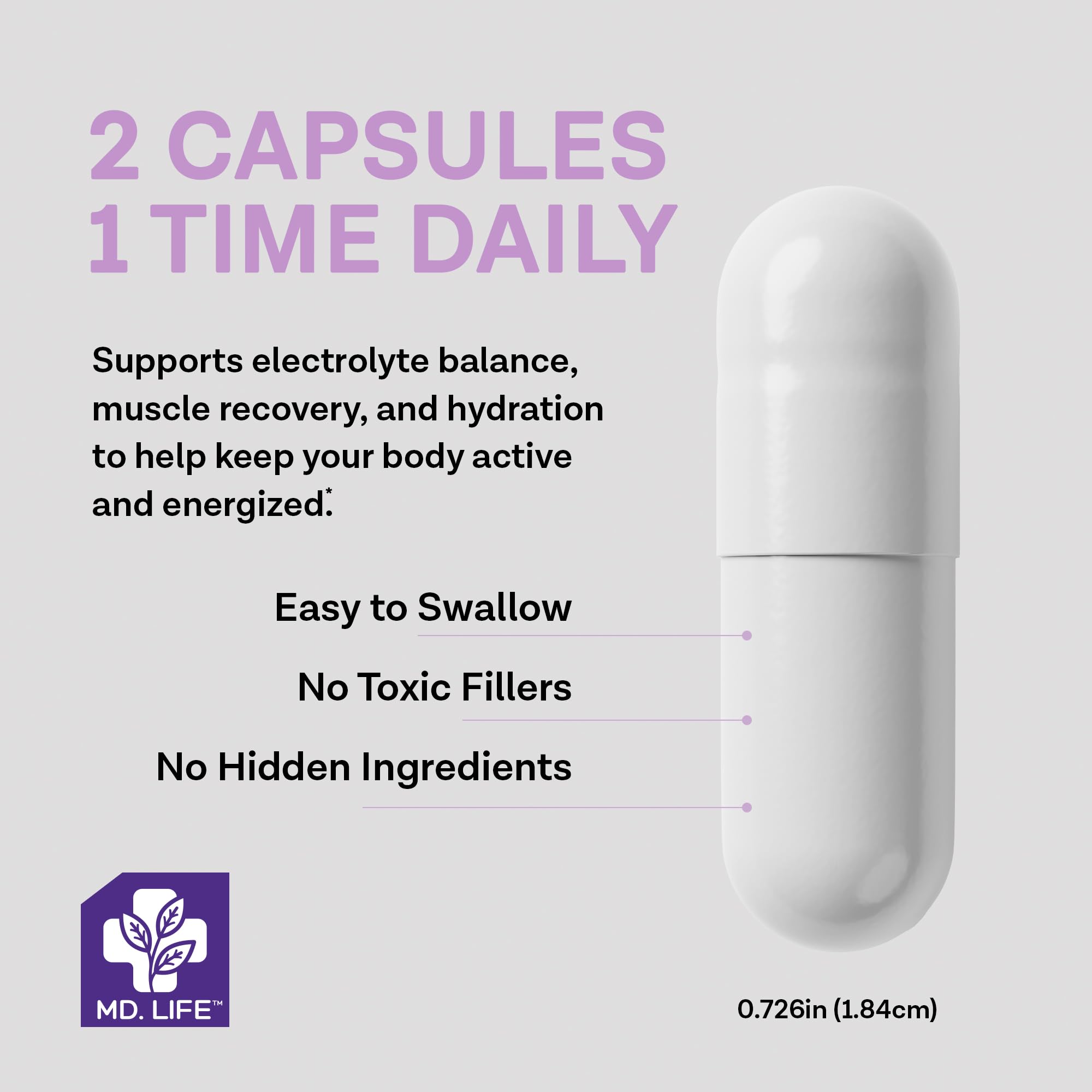 MD. Life Potassium Magnesium Supplement – High Absorption

