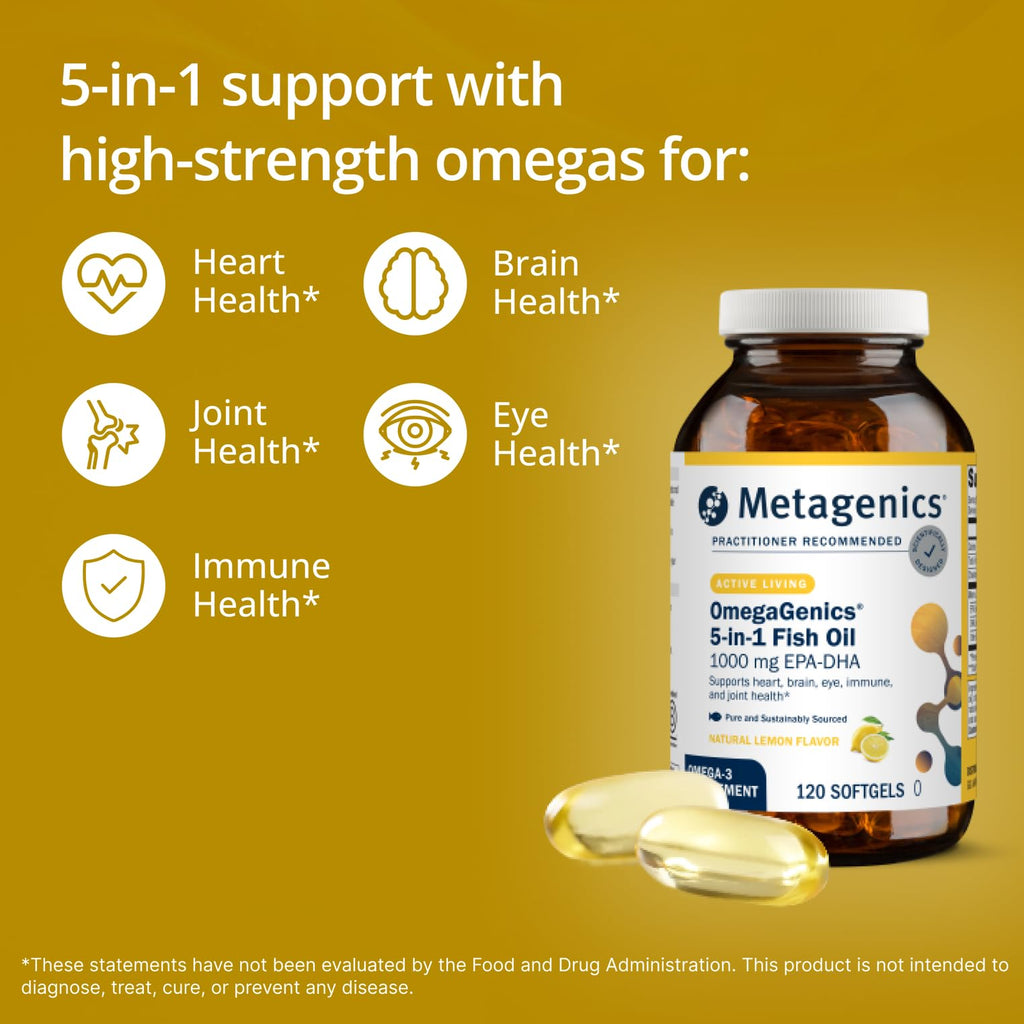 Metagenics OmegaGenics Omega-3 Fish Oil 1000 mg EPA DHA

