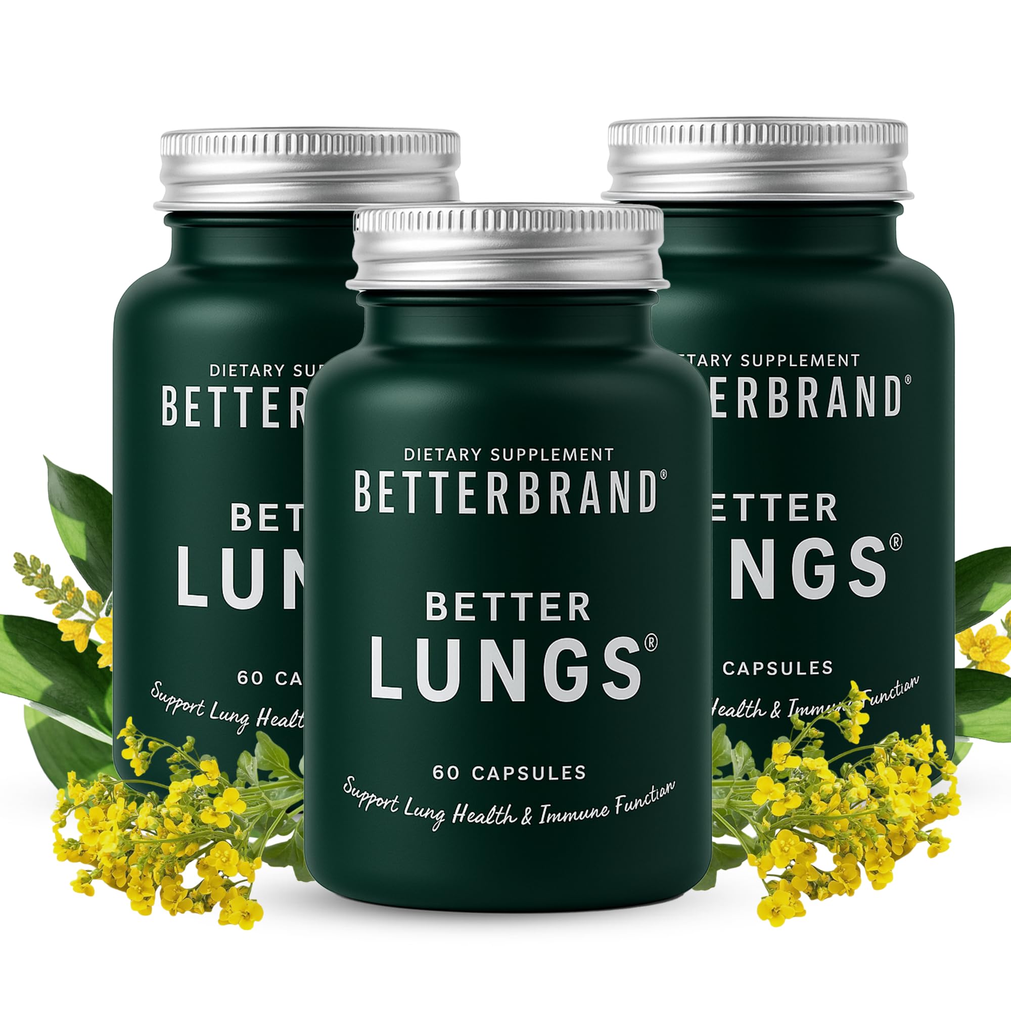 Betterbrand BetterLungs Lung Support Supplement with NAC Mullein Leaf