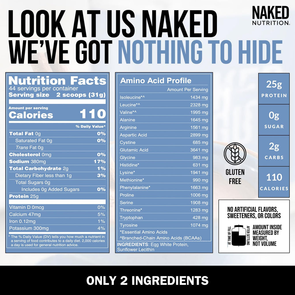 Naked Egg White Protein Powder - Clean Nutrition

