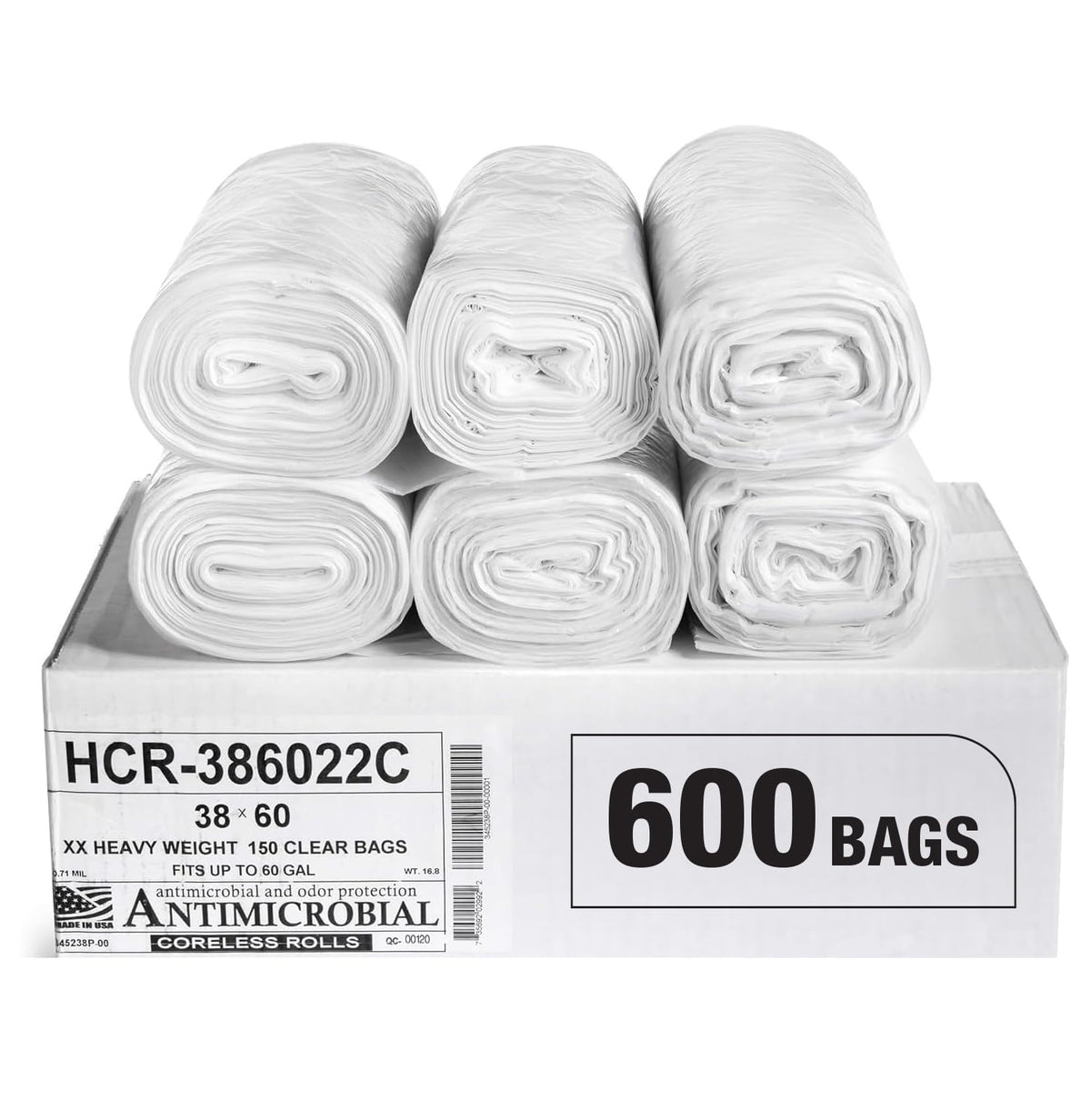 Aluf Plastics High Density Trash Bags - Heavy-Duty