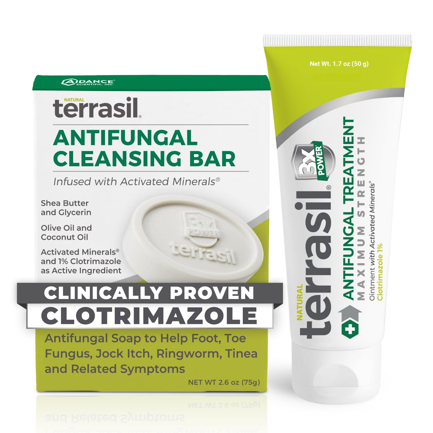 Terrasil Antifungal Cream & Soap Kit with Clotrimazole