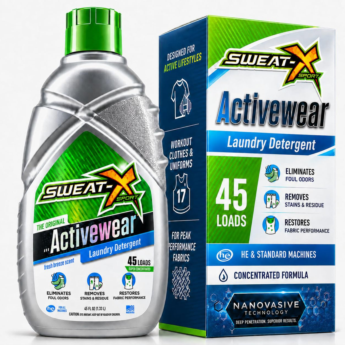 SWEAT X Laundry Detergent for Activewear, Sensitive Skin