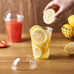 Crystal Clear PET Disposable Cups with Lids for To-Go

