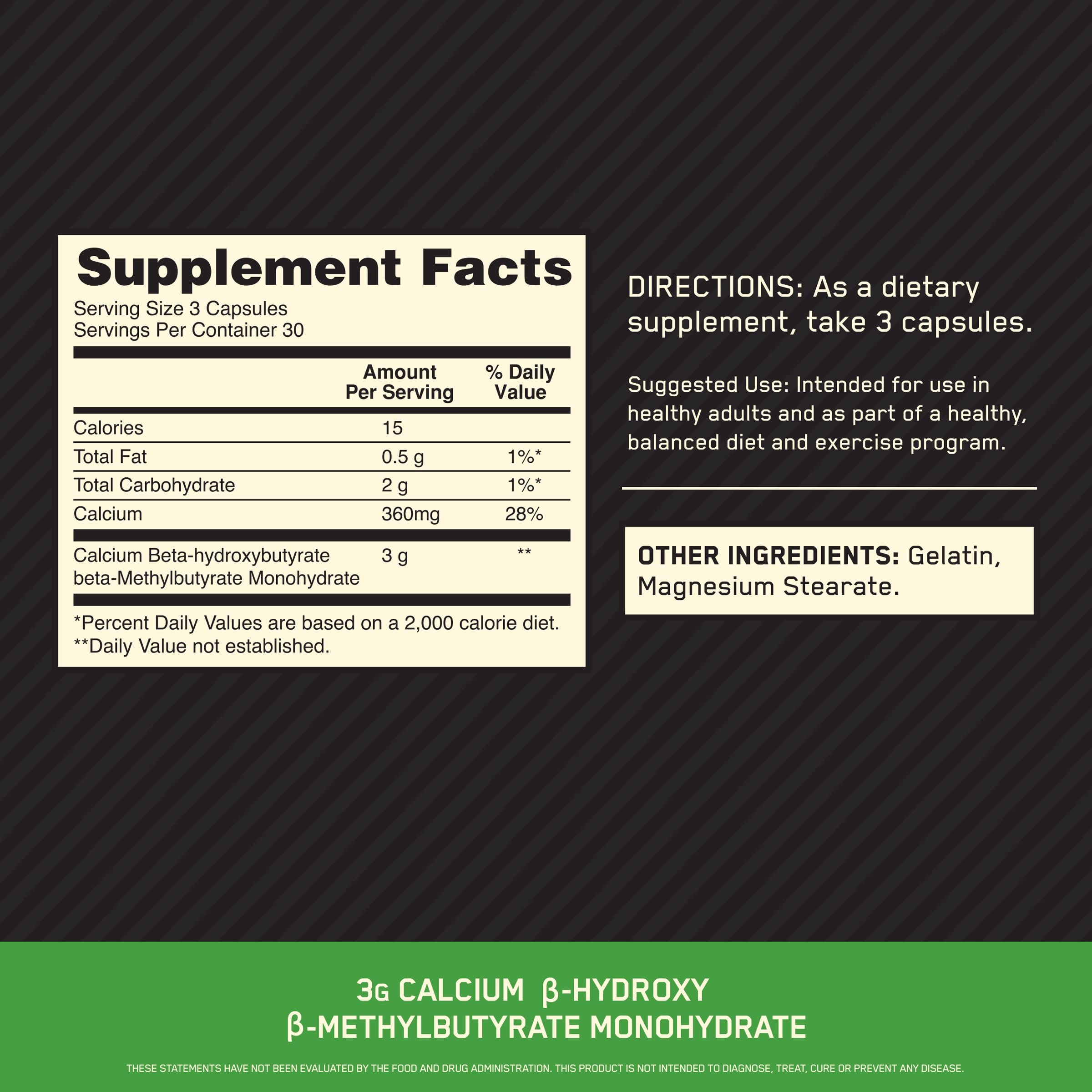 Optimum Nutrition HMB Calcium Beta-HMB Monohydrate

