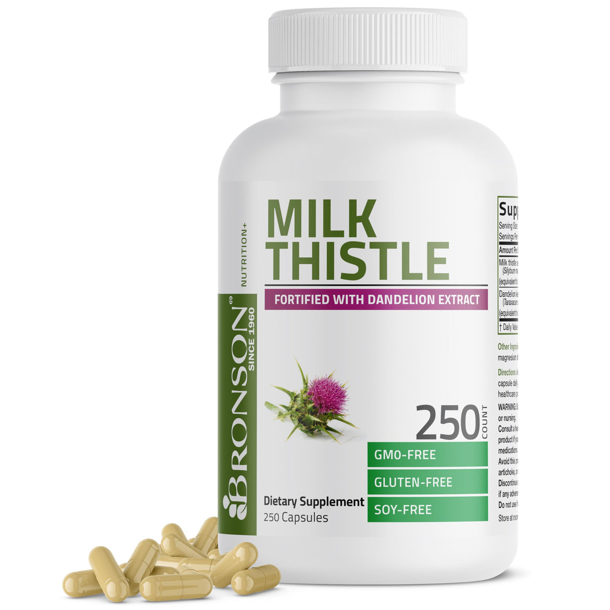 Bronson Milk Thistle Liver Support Capsules