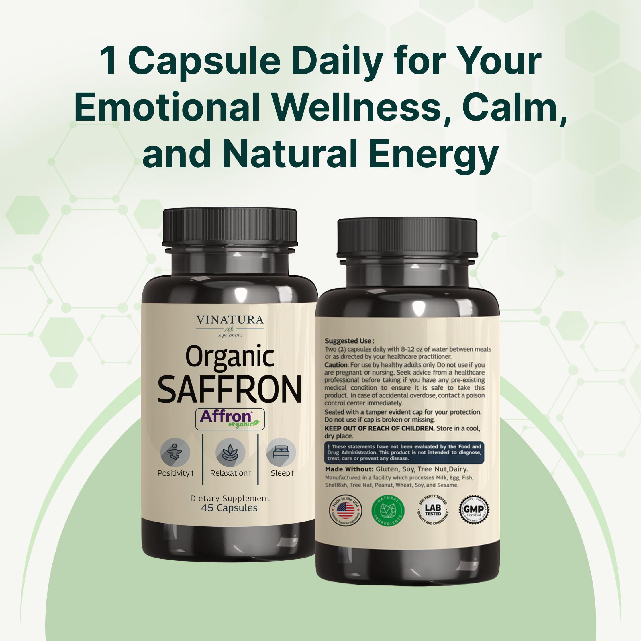 VINATURA Saffron Supplement - Vegan Saffron Extract

